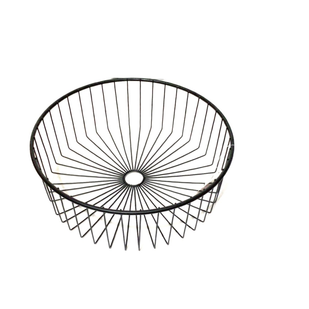 Black Metal Large Bread Fruit Bowl New Home Decor